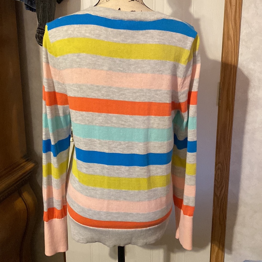 Time and Tru “Happy” Multicolored Sweater - Picture 2 of 6